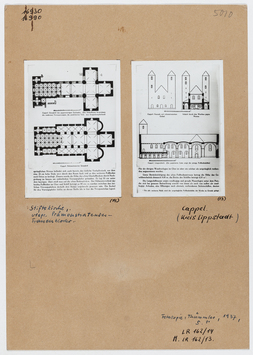 Vorschaubild Cappel: Stiftskirche, Grundriss und Schnitte. Kopie aus Thümmler, 1937